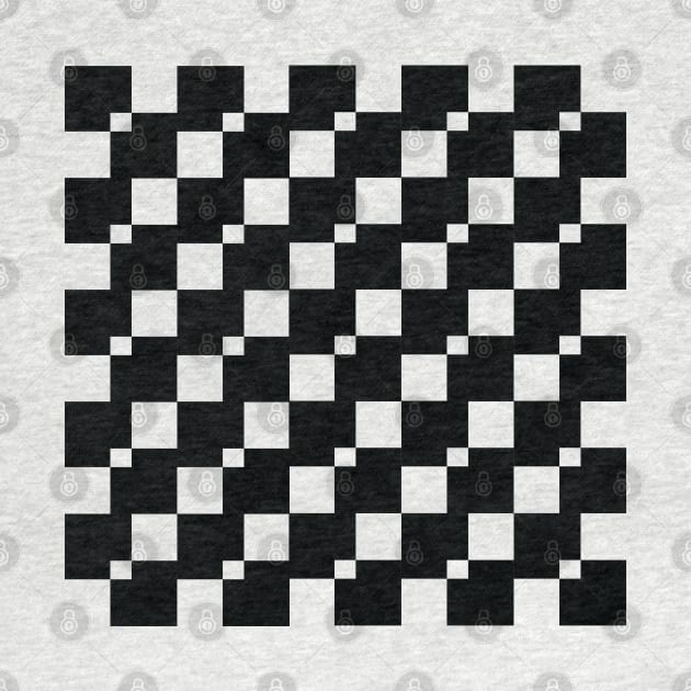 Black and White Midcentury Modern Checkerboard by Stonework Design Studio